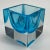 Label Block Vase with Light Blue Core by Murano Cesare Toso, 1970s For Sale - Image 3 of 9