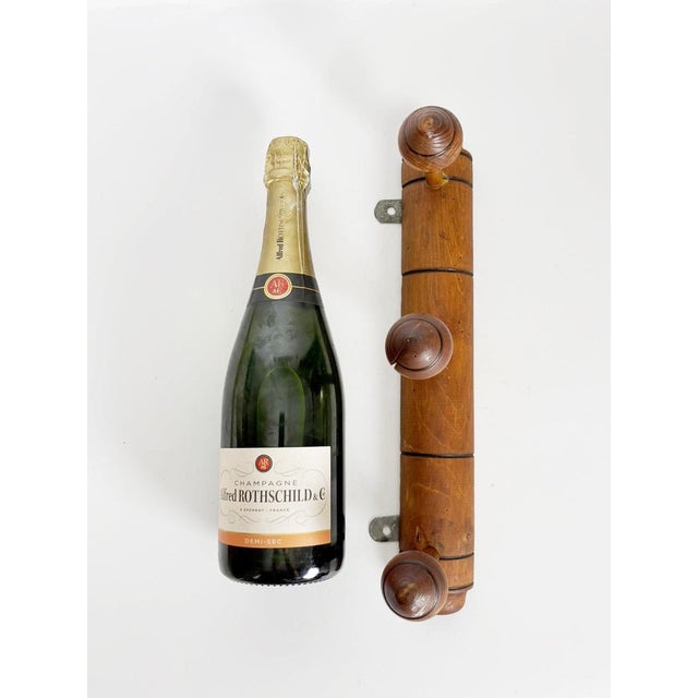 French Provincial Brown Wooden Coat Rack, France, 1930s For Sale - Image 3 of 12