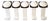 Iron and Acrylic Glass Wall Hooks, Vienna, 1950s, Set of 5 For Sale