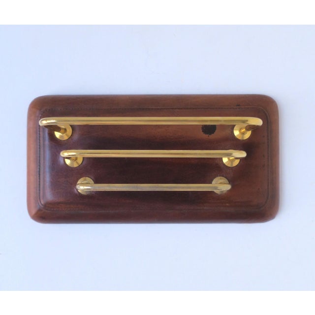 Leather Desk Mail Letter Holder, Circa Late-20th Century For Sale - Image 9 of 11