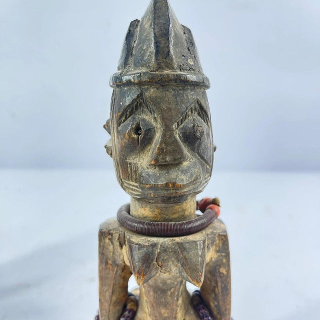 Sculpture Materials Early 20th Century Yoruba Ibeji Pair of Twin Figures Nigeria MATTER COLLECTION For Sale - Image 7 of 10