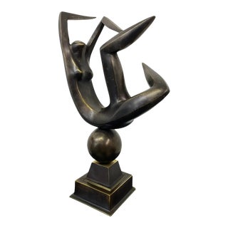 "Levitation" Contemporary Abstract Figurative Bronze Sculpture For Sale
