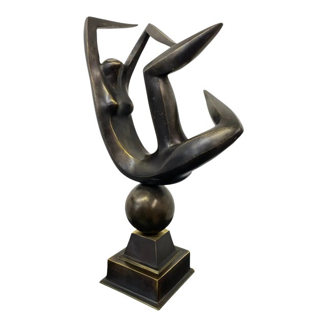 "Levitation" Contemporary Abstract Figurative Bronze Sculpture For Sale