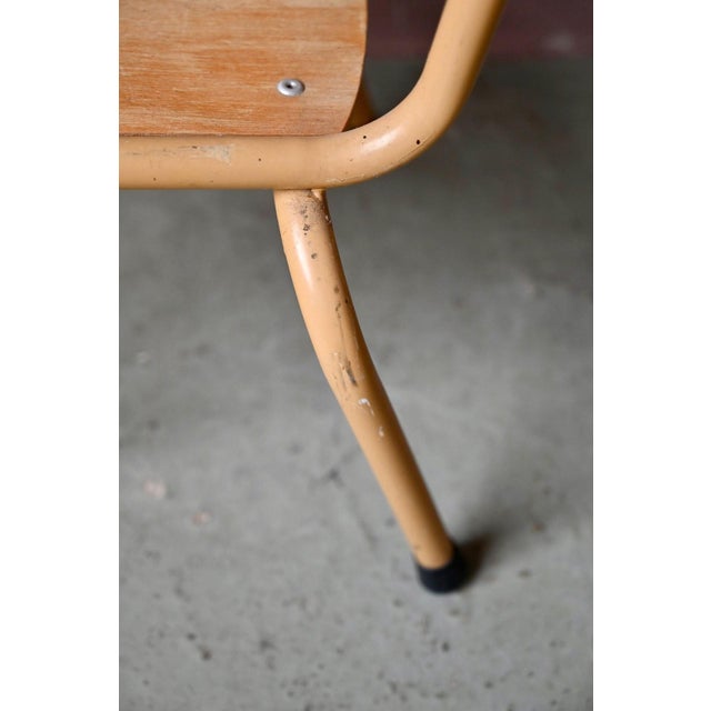 Vintage Beige Tubular Nursery School Chair, 1960s For Sale - Image 10 of 11
