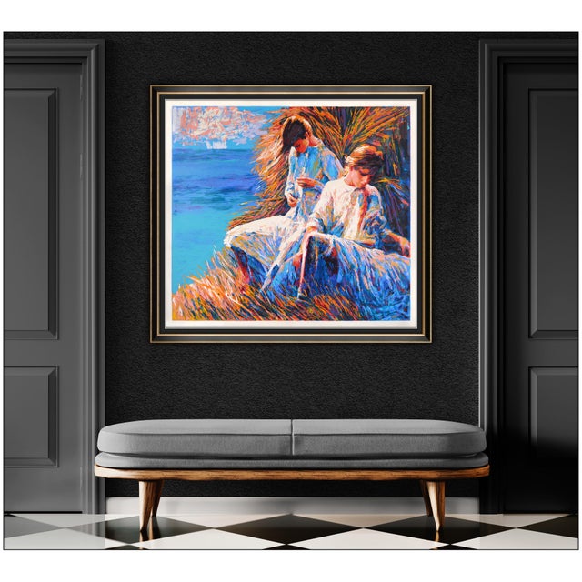 The artwork here, "Panarea", is a wonderful depiction of two young women sitting together, which was created with acute...