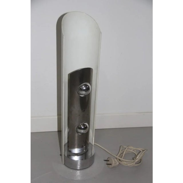 Silver Medium Italian Sculptural Table Lamp by Enrico Tronconi for Esperia, 1970s For Sale - Image 8 of 8