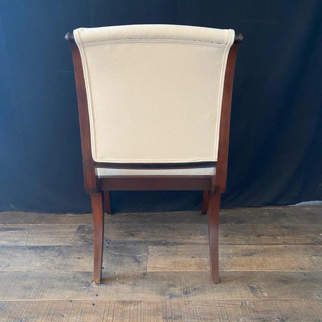 Klismos Ebony and Mahogany Neoclassical Dining Chairs -Set of 5 For Sale In Portland, ME - Image 6 of 12