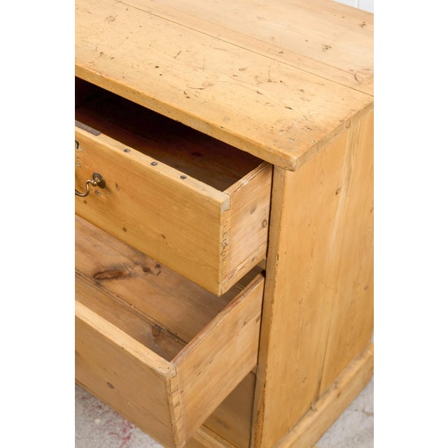 Brown 19th Century Pine 2 Over 2 Dresser Base/Server For Sale - Image 8 of 13