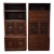 1960s Pair of Chinese Style Carved Solid Rosewood Bookcase Cabinets For Sale