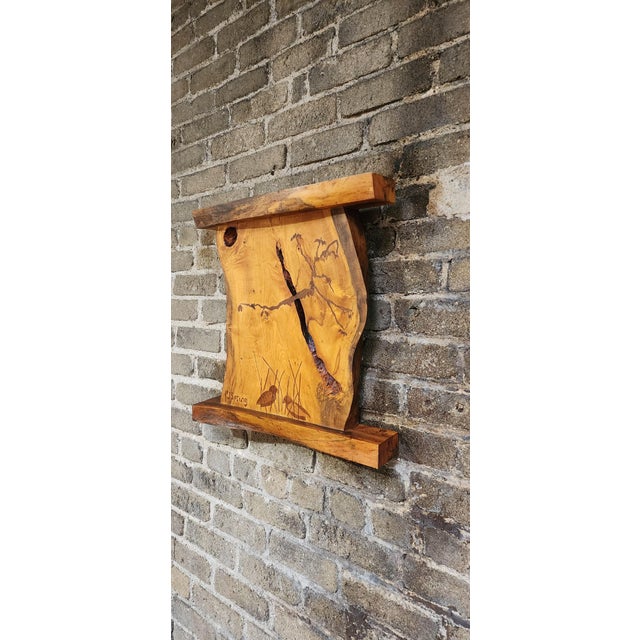 American Live Edge Spalted Maple Inlaid Wall Art For Sale - Image 3 of 5