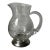 1930s Etched Crystal Pitcher, Also Known as a "Pot Belly Pitcher," With a Sterling Silver Base For Sale