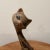 Tan Vintage Pair of Italian Long Neck Ceramic Cat Figurines For Sale - Image 8 of 12