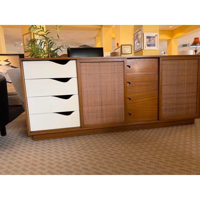Mid-Century Modern Harvey Probber Mahogany and Cane Credenza For Sale In West Palm - Image 6 of 12