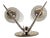 Vintage Enameled Glass, Brass and Nickel Two Light Wall Sconce For Sale - Image 11 of 11