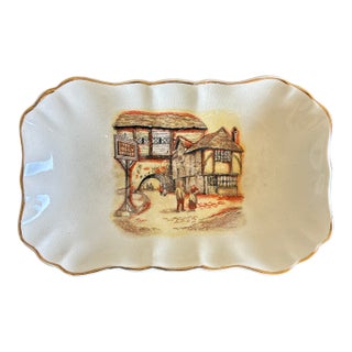 Vintage Sandland Ware "The Jolly Drover" English Pub Scene Soap Dish For Sale