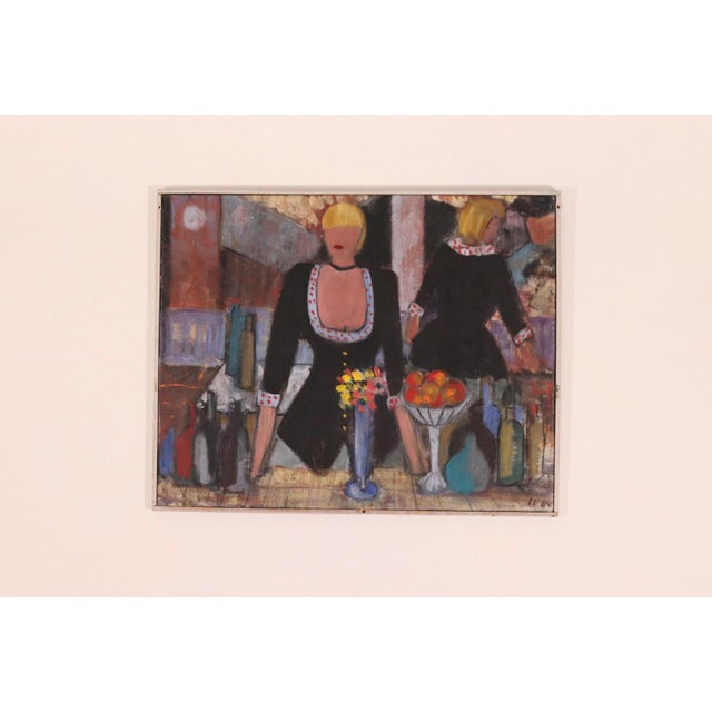 Ingert Eriksson, The Bar, 1960s, Oil on Canvas For Sale - Image 8 of 15