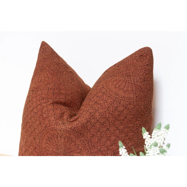 Umber Hand-Stitched Pillow Cover For Sale - Image 4 of 7