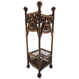 Arts & Crafts Stick and Ball Umbrella Stand For Sale