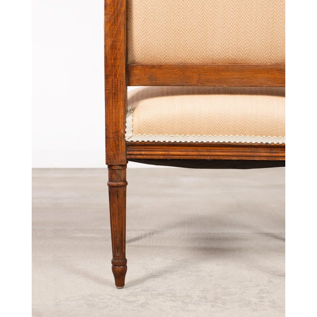 Pair of French Louis XVI Carved Walnut Fauteuil Armchairs For Sale - Image 16 of 17