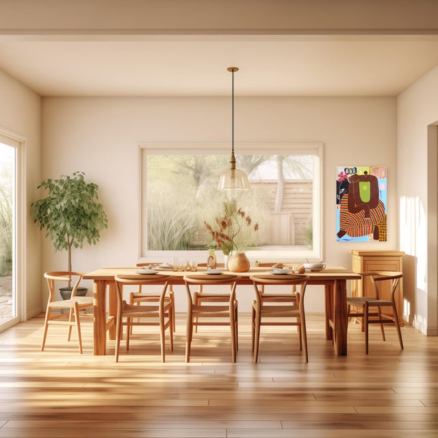 Brown Colorful Chaos - Cheerful Figurative Painting Original Artwork by Courtney Simone For Sale - Image 8 of 9