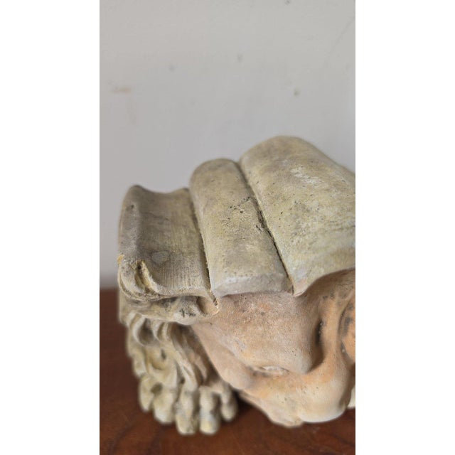 Stone 1700s French Gothic Stone Gargoyle Lion Head, Antique Church Architectural Fragment, Medieval Grotesque Sculpture Wall Decor For Sale - Image 7 of 10