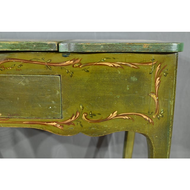 Small Louis XV Style Painted Oak Dressing Table, Late 18th Century For Sale - Image 17 of 18