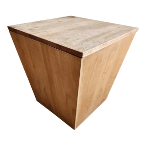 Striking Rustic Pyramid Wooden Chest - Versatile Modern Accent