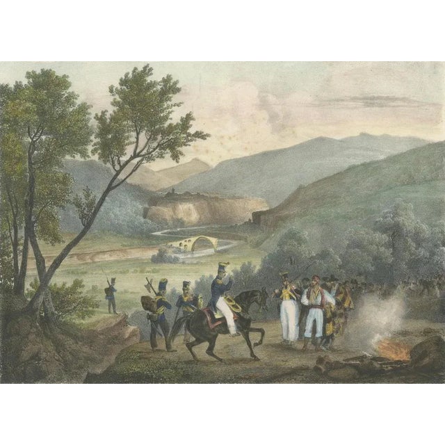 Godefroy Engelmann after C. Langlois, French Troops at the Fluvia Valley, Lithograph on Paper For Sale - Image 5 of 6