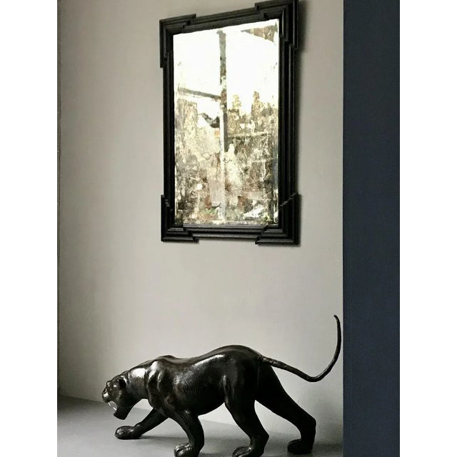 1940s Vintage Gustavian Wood Mirror, 1940s For Sale - Image 5 of 10