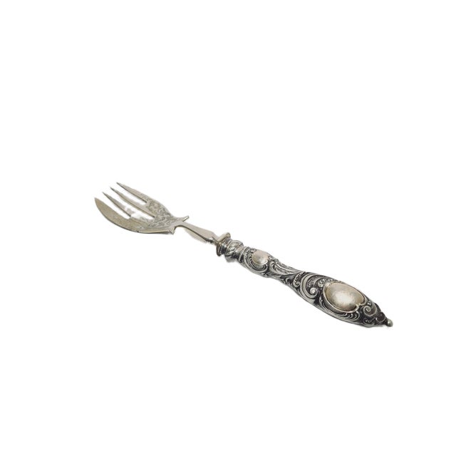 Clasicisst Silver Roast Fork, France, 1880s For Sale - Image 4 of 9