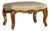 19th Century French Louis XV Style Walnut Footstool with Custom Linen Upholstery For Sale