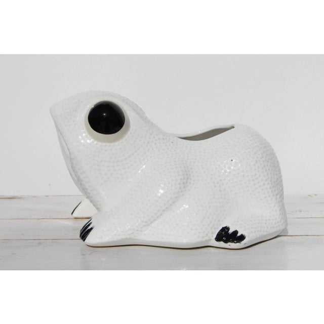 Large Vintage Hobnail Frog Planter in the Style of Jean Roger For Sale - Image 6 of 13