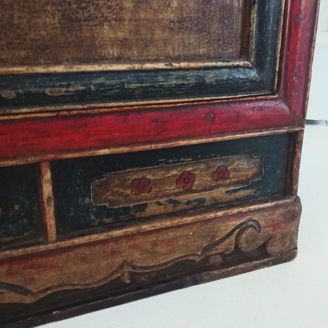 Antique Chinese Hand Painted Hall Cabinet For Sale - Image 9 of 18