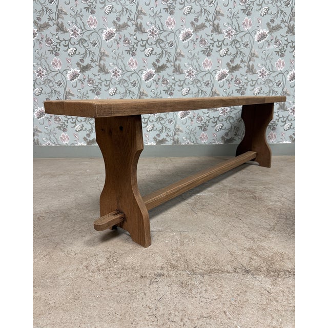 Oak Farm Benches, 1960s, Set of 2 For Sale - Image 4 of 8