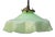 French Green Opaline Glass and Brass Pendant Lamp For Sale