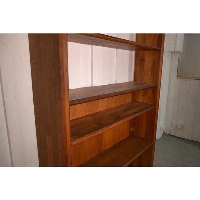 Brown Modernist Elm Shelf by Pierre Chapo for Seltz, 1950s For Sale - Image 8 of 12