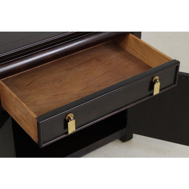1980s Century Chinese Style Mahogany Nightstand For Sale - Image 5 of 12