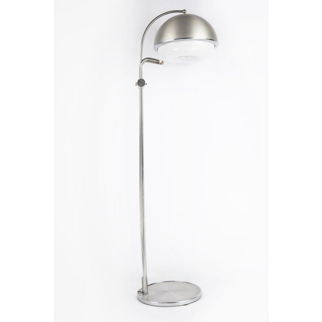 Silver Vintage Italian Aluminum and Acrylic Glass Floor Lamp, 1970s For Sale - Image 8 of 8