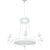 This vintage handmade iron 8-light chandelier features a unique tiered pendant design with a crisp white finish accented...