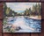Contemporary Wenatchee River by Carrie Goller | Oil and Cold Wax on Wood Panel Landscape of a river with trees For Sale - Image 3 of 3