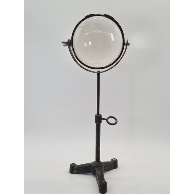 Antique 19th Century Optical Lens on Cast-Iron Stand For Sale - Image 10 of 14
