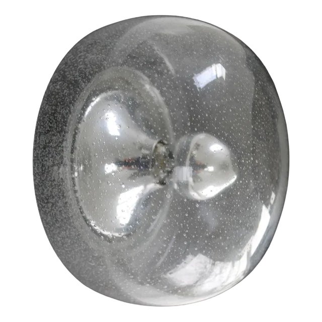 Space Age Bubble Ice Glass Wall Lamp, 1970s For Sale