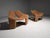 Zen lounge chairs designed by Kwok Hoi Chan and manufactured by Steiner in France circa 1970. These chairs are a true...