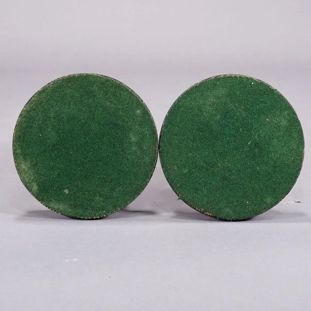 A Pair Victorian Casted and Gilded Iron Candle Stick With Bears For Sale - Image 12 of 12