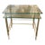 Set of Vintage French Brass Nesting Tables With Glass Tops For Sale