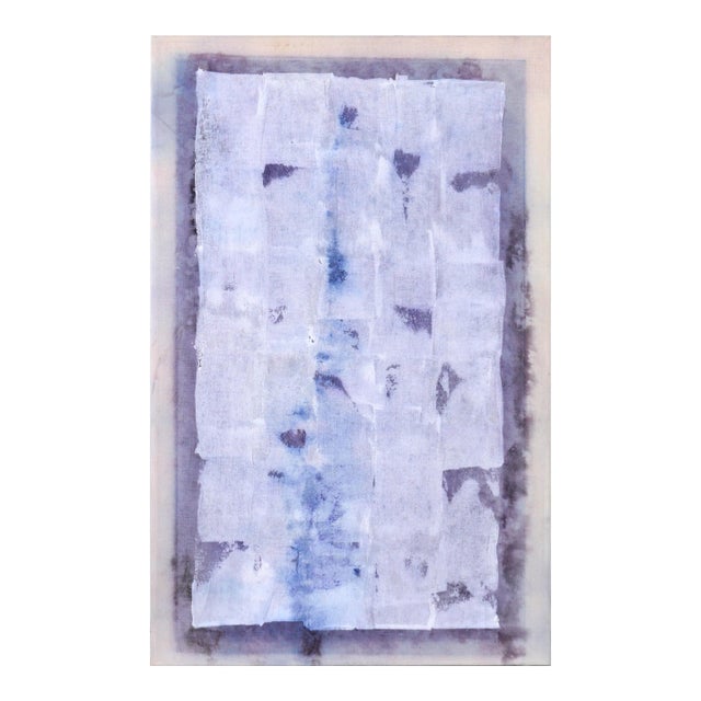 White Patches - Abstract Composition on Linen by D. Whalen For Sale