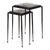 Four Hands Dalston Black Iron and Cast Smoked Glass Nesting Tables - A Pair For Sale