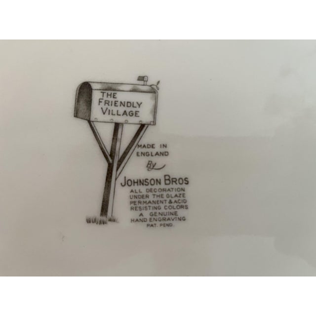 Johnson Brothers 1960s Vintage Johnson Brothers Friendly Village Large Serving Platter - Holidays Are Coming! For Sale - Image 4 of 4