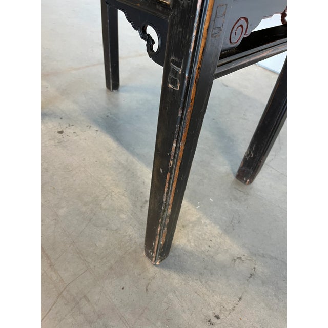 Wood Chinoiserie Style Side Table For Sale - Image 7 of 9