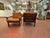 Armchairs attributed to Illum Wikkelso Leather and Rosewood, 1960s, Set of 2 For Sale - Image 4 of 6